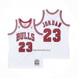 Camiseta Chicago Bulls Michael Jordan NO 23 Mitchell & Ness 1996-97 Blanco