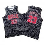 Camiseta Chicago Bulls Michael Jordan NO 23 Mitchell & Ness Negro2