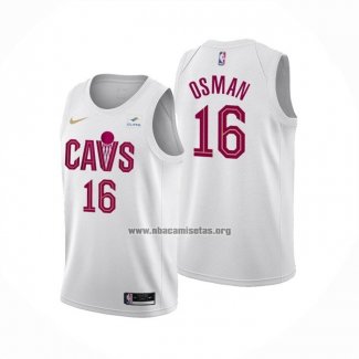 Camiseta Cleveland Cavaliers Cedi Osman NO 16 Association 2022-23 Blanco