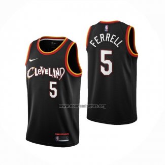 Camiseta Cleveland Cavaliers Yogi Ferrell NO 5 Ciudad 2020-21 Negro