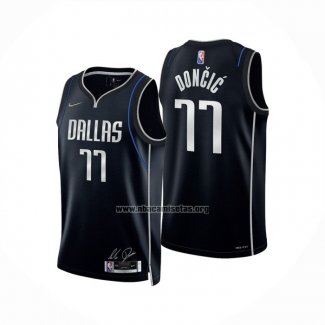 Camiseta Dallas Mavericks Luka Doncic NO 77 Select Series Negro