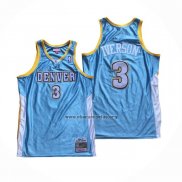 Camiseta Denver Nuggets Allen Iverson NO 3 Retro Azul