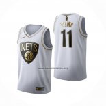 Camiseta Golden Edition Brooklyn Nets Kyrie Irving NO 11 Blanco