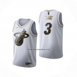 Camiseta Golden Edition Miami Heat Dwyane Wade NO 3 Blanco