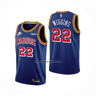 Camiseta Golden State Warriors Andrew Wiggins NO 22 75th Anniversary Azul