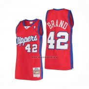 Camiseta Los Angeles Clippers Elton Brand NO 42 Mitchell & Ness 2000-01 Rojo