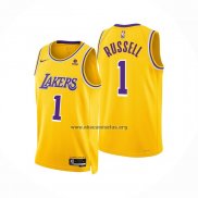 Camiseta Los Angeles Lakers D'Angelo Russell NO 1 Icon Amarillo