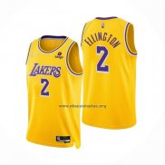 Camiseta Los Angeles Lakers Wayne Ellington NO 2 75th Anniversary 2021-22 Amarillo