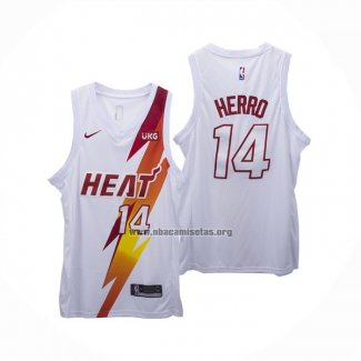 Camiseta Miami Heat Tyler Herro NO 14 Fashion Royalty Blanco