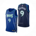 Camiseta Minnesota Timberwolves Leandro Bolmaro NO 9 Ciudad 2021-22 Azul