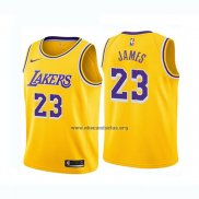 Camiseta Nino Los Angeles Lakers Lebron James NO 23 Icon Amarillo