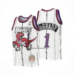 Camiseta Nino Toronto Raptors Tracy Mcgrady NO 1 Mitchell & Ness 1998-99 Blanco