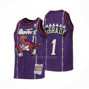 Camiseta Nino Toronto Raptors Tracy Mcgrady NO 1 Mitchell & Ness 1998-99 Violeta