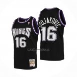 Camiseta Sacramento Kings Peja Stojakovic NO 16 Mitchell & Ness 2001-02 Negro