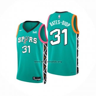 Camiseta San Antonio Spurs Keita Bates-Diop NO 31 Ciudad 2022-23 Verde