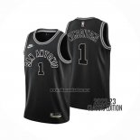 Camiseta San Antonio Spurs Victor Wembanyama NO 1 Classic 2022-23 Negro