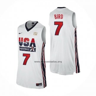 Camiseta USA 1992 Larry Bird NO 7 Blanco