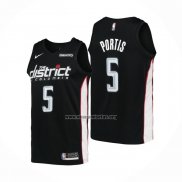 Camiseta Washington Wizards Bobby Portis NO 5 Ciudad 2018-19 Negro