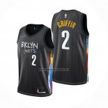 Camiseta Brooklyn Nets Blake Griffin NO 2 Ciudad 2020-21 Negro
