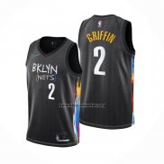 Camiseta Brooklyn Nets Blake Griffin NO 2 Ciudad 2020-21 Negro