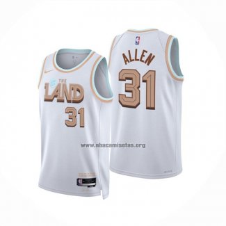 Camiseta Cleveland Cavaliers Jarrett Allen NO 31 Ciudad 2022-23 Blanco
