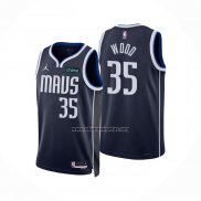 Camiseta Dallas Mavericks Christian Wood NO 35 Statement 2022-23 Azul