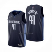 Camiseta Dallas Mavericks Dirk Nowitzki NO 41 Statement Azul