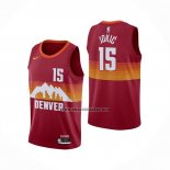 Camiseta Denver Nuggets Nikola Jokic NO 15 Ciudad 2020-21 Rojo