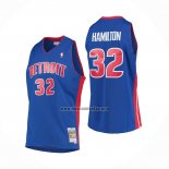 Camiseta Detroit Pistons Richard Hamilton NO 32 Mitchell & Ness 2003-04 Azul