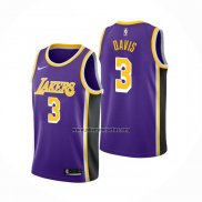 Camiseta Los Angeles Lakers Anthony Davis NO 3 Statement Violeta