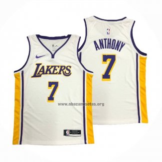 Camiseta Los Angeles Lakers Carmelo Anthony NO 7 Association Blanco