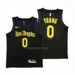 Camiseta Los Angeles Lakers Nick Young NO 0 Ciudad 2019-20 Negro