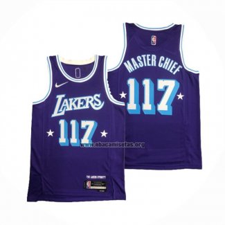 Camiseta Los Angeles Lakers x X-BOX Master Chief NO 117 Violeta