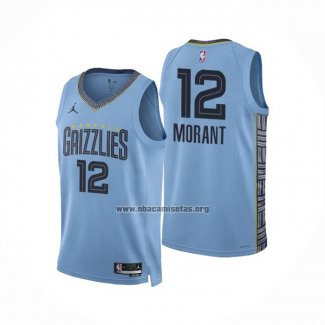 Camiseta Memphis Grizzlies Ja Morant NO 12 Statement 2022-23 Azul