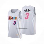 Camiseta Miami Heat Dwyane Wade NO 3 Ciudad 2022-23 Blanco