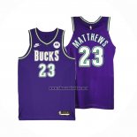 Camiseta Milwaukee Bucks Wesley Matthews NO 23 Classic 2022-23 Violeta