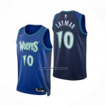 Camiseta Minnesota Timberwolves Jake Layman NO 10 Ciudad 2021-22 Azul