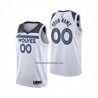 Camiseta Minnesota Timberwolves Personalizada Association 2020-21 Blanco