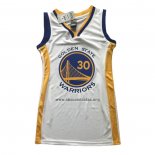 Camiseta Mujer Golden State Warriors Stephen Curry NO 30 Association 2018-19 Blanco