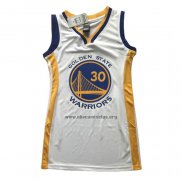 Camiseta Mujer Golden State Warriors Stephen Curry NO 30 Association 2018-19 Blanco