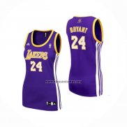 Camiseta Mujer Los Angeles Lakers Kobe Bryant NO 24 Violeta