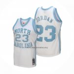 Camiseta NCAA North Carolina Tar Heels Michael Jordan NO 23 Mitchell & Ness 1983-84 Blanco