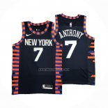 Camiseta New York Knicks Carmelo Anthony NO 7 Ciudad Edition 2019-20 Azul