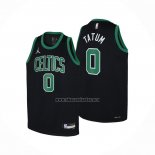 Camiseta Nino Boston Celtics Jayson Tatum NO 0 Statement Negro