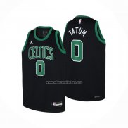 Camiseta Nino Boston Celtics Jayson Tatum NO 0 Statement Negro