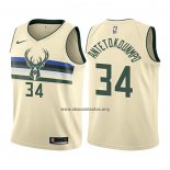 Camiseta Nino Milwaukee Bucks Giannis Antetokounmpo NO 34 Ciudad Crema