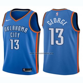 Camiseta Nino Oklahoma City Thunder Paul George NO 13 Icon 2017-18 Azul