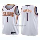 Camiseta Nino Phoenix Suns Devin Booker NO 1 Association 2017-18 Blanco