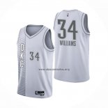 Camiseta Oklahoma City Thunder Kenrich Williams NO 34 Ciudad 2021-22 Blanco