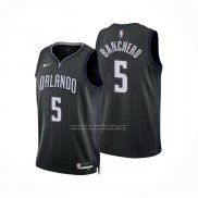 Camiseta Orlando Magic Paolo Banchero NO 5 Ciudad 2022-23 Negro